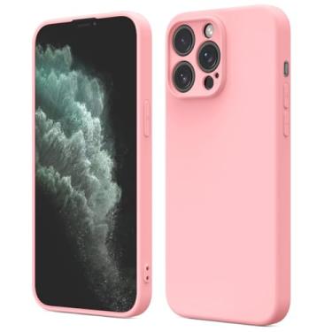 Imagem de NewTonCase Capa protetora para iPhone 11 Pro, capa protetora de silicone líquido premium, antiderrapante, resistente a arranhões, fina, macia, à prova de choque, para homens, mulheres e meninas, rosa