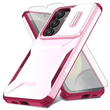 Imagem de Asuwish Capa de celular para Samsung Galaxy S24 Plus S24+ 5G com protetor de tela de vidro temperado e capa de câmera deslizante fina robusta híbrida à prova de choque S24plus 24S + S 24 24+ feminino