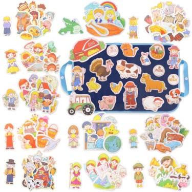 Imagem de CHEFAN 12 Pack Felt Board Stories Set,Nursery Rhymes Flannel Board Stories with a Foldable Board for Preschool Activities,Included Old McDonald Had a Farm,Twinkle Twinkle Little Star and Jack and Jill