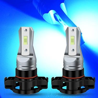 Imagem de HAISECA Lâmpada de neblina AC/DC 9-36V H16 LED azul gelo, 3800LM super brilhante 2x45mil 5730 fichas 5202 5201 2504 lâmpadas de LED para carros, caminhões, sem polaridade. 2 unidades.