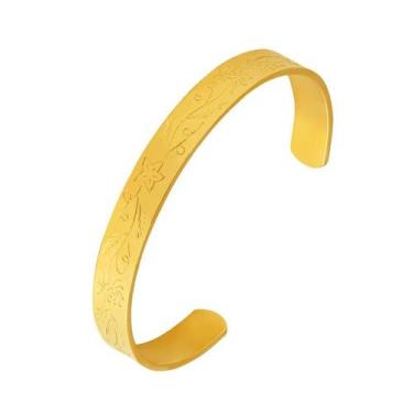Imagem de Bracelete de Aço Coleção Atena Flora IPG 8mm - Convex