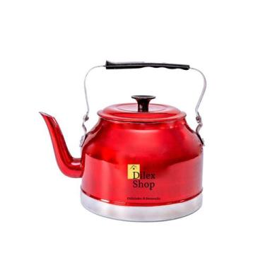 Imagem de Chaleira Grande Para Chá Café Leite Em Alumínio 3 Litros - DA ALUMINIO