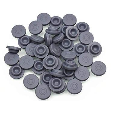 Imagem de SUCOHANS Rolhas de Borracha Autorreparáveis para Garrafas (100 Peças) para Tampa de Pote Mason, Cinza, 20mm, 1,5cm