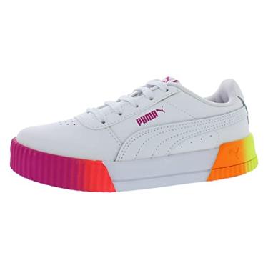 Imagem de PUMA PRE Carina Neo Fade Ac Tênis (Pre School), Branco, amarelo, 3 Little Kid