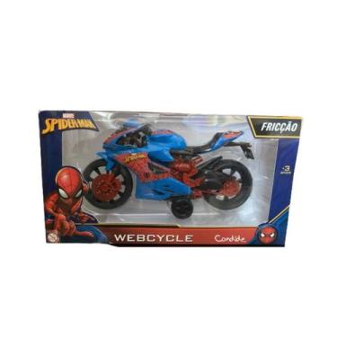 Imagem de Brinquedo Infantil Linda Moto Fricção Marvel Homem Aranha - Candide