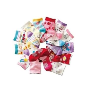 Imagem de Kit Meia Feminina Infantil Criança Com 12 Pares- 1 a 4 anos - Lynx pro