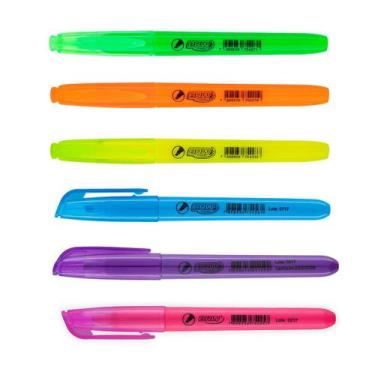 Imagem de Marcador De Texto Fluorescente Brw Kit C/06