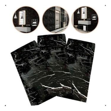 Imagem de kit 10 placa Adesivo De Parede Mármore Revestimento 30x60cm - giftutil