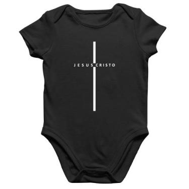 Imagem de Body Bebê Algodão Jesus Cristo em Cruz - Foca na Moda, Preto, GG