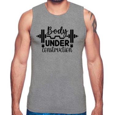 Imagem de Regata Body Under Construction - Foca na Moda, Cinza, P