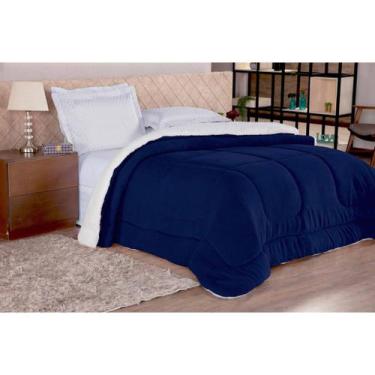 Imagem de Coberdrom Sherpa Alaska - 2,40m x 2,20m - CASA CHIC Enxovais, Azul