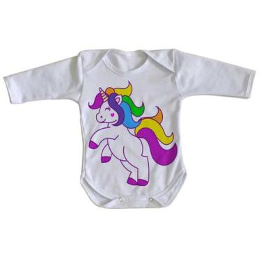 Imagem de body nenê criança roupa bebê manga longa Unicórnio - Empório Dutra, GG
