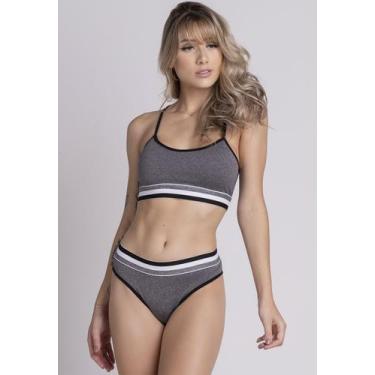 Imagem de Kit 5 Conjuntos Vekyo Manu Lingerie Qualidade Com Elastico Mescla, G, 
