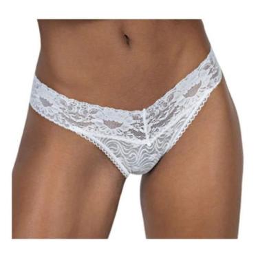 Imagem de Calcinha Fio Dental Xamego Demillus em Renda Elástica, Branco, 20, A