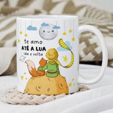 Imagem de Caneca  O pequeno Príncipe Te amo até a lua ida e volta - Jlssublimaçã