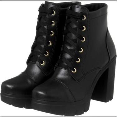 Imagem de Coturno Plataforma Preto 4709 - M.D.S CALÇADOS, Preto, 38