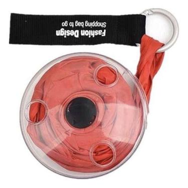 Imagem de Bolsa Sacola De Compra Retrátil Dobrável Nylon Em Rolo - oem, Azul