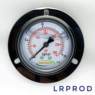 Imagem de Manômetro horizontal -diam.63mm (2. 1/2 ) com escala de 0-20 KGF/CM2 x