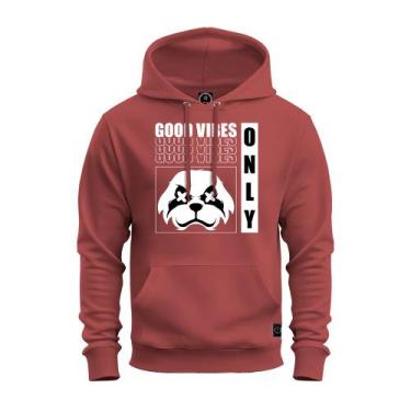 Imagem de Moletom Com Bolso Capuz Estampado Unissex Confortável Only Panda - Sup