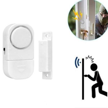 Imagem de Kit 3 Aviso Sonoro Para Porta Aberta Com Bateria Sem Fio  - Home Goods