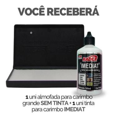 Imagem de Kit Tinta Refil + Almofada Carimbo Alto Rendimento - Escolha Seu Kit -