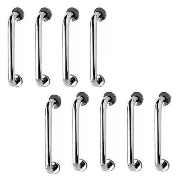 Imagem de Barra de Apoio 40cm Inox Kit 9 Unidades Idoso Banheiro Box Casa Gestan