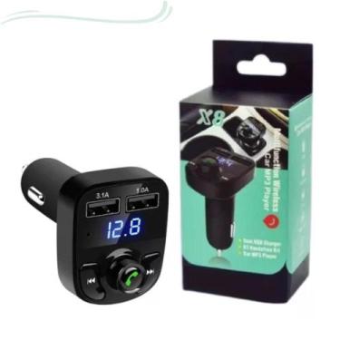 Imagem de Carregador P/ Carro Usb Transmissor Fm Mp3  Bluetooth - WCAN