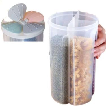 Imagem de Pote Plástico Organizador de Armazenamento com 4 Divisórias Multiuso 2