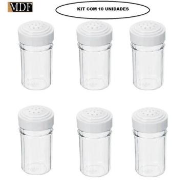 Imagem de Kit 10 Saleiro de Plástico para Bar Restaurante Cozinha - ATACADÃO DO 
