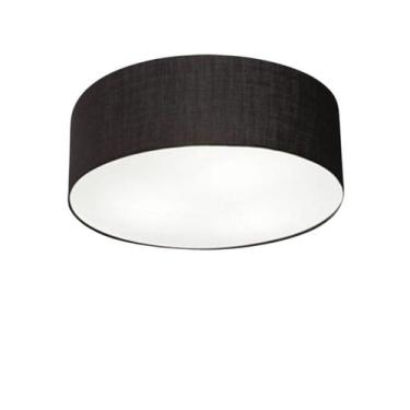 Imagem de Plafon Cilíndrico Vivare Md-3005 Cúpula em Tecido 40x12cm - Bivolt, Pr
