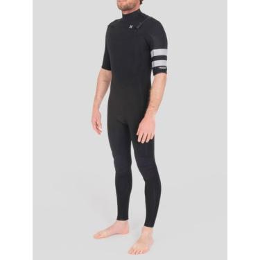 Imagem de Long John Hurley Advantage Plus 2/2mm Ss Masculino Preto, GG, Preto