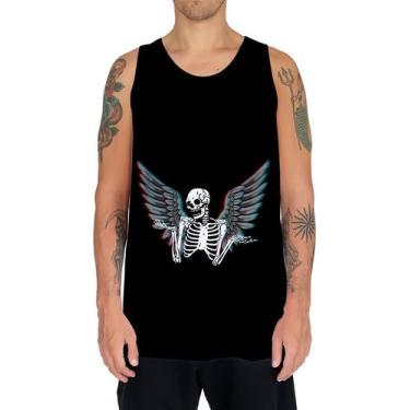 Imagem de Camiseta Regata Arte Tumblr Esqueletos Caveira Ossos Moda 12 - Enjoy S