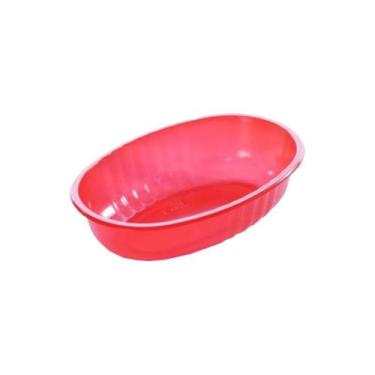 Imagem de Bandeja Pote Oval para Sorvete Kopus c/ 20 un, Vermelho
