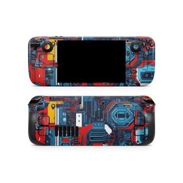 Imagem de TACKY DESIGN Película de circuito cibernético compatível com Steam Deck - decalque colorido LCD e OLED, capa de vinil premium 3M