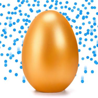 Imagem de VioraWhite Páscoa Bebê Gênero Revelar Ovo 15 cm Menino ou Menina Primavera Gênero Revelar Ideias Ovo Surpresa com Confetes Gravidez Anúncio Presente Chá de Bebê Gênero Revelar Artigos de Festa (Azul)