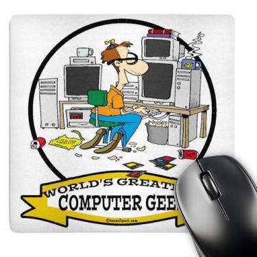 Imagem de 3dRose 20 x 20 x 0,65 cm Mouse pad Funny Worlds Greatest Computer Geek Men (mp_103083_1)