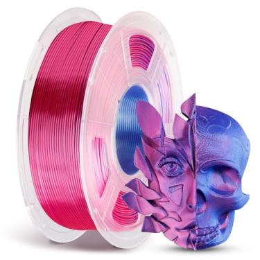 Imagem de ANYCUBIC filamento pla de seda de duas cores, coextrusão cromada 2 em 1, mudança de cor, filamento de impressora 3d, precisão dimensional de 1,75 mm +/- 0,02 mm, textura de seda, carretel de