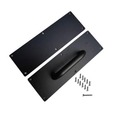 Imagem de Ｂｅｓｇａ Puxadores de porta de aço inoxidável puxam puxadores com parafuso de montagem placas de impulso de porta resistentes para hotéis públicos, Sem Padrão