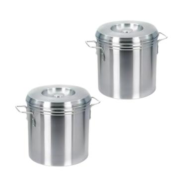 Imagem de Jogo 2 Caldeirão Panela Alumínio Reforçado N20 N22