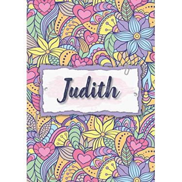 Imagem de Judith: Taccuino A5 | Nome personalizzato Judith | Regalo di compleanno per moglie, mamma, sorella, figlia | Design: floreale | 120 pagine a righe, piccolo formato A5 (14.8 x 21 cm)