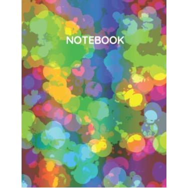 Imagem de Notebook - Neon Blotches - A beautiful and unique COLLEGE RULED LINED Notebook/Journal. A4 Notebook - 200 pages - 90gsm paper.: Travel Friendly - Back To School - Gift