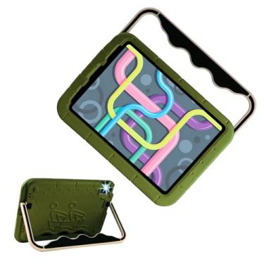 Imagem de E-puhate Capa fofa para iPad Pro 11 polegadas 4ª 3ª 2ª 1ª geração super proteção infantil iPad 11 Pro capa com alça suporte EVA iPad Pro 11 polegadas para meninas e meninos, verde-oliva