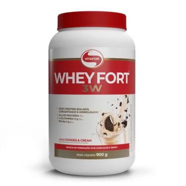Imagem de Whey Fort 3W Vitafor Whey Protein Isolado e Hidrolisado Sabor Cookies 