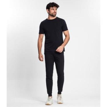 Imagem de Calça Moletom Masculina Slim Com Punho CDKA Preto-Masculino
