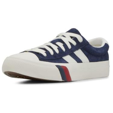 Imagem de PRO-Keds Tênis masculino moderno com cadarço Royal Plus, Camurça azul-marinho, 3