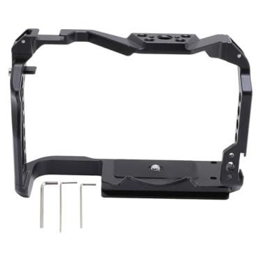 Imagem de Gaiola de Câmera, Gaiola de Vídeo da Câmera de Liga de Alumínio Com Base de Arca, 1/4in 3/8in Thread, Tênis Frio, Trilho da OTAN, Placa de Liberação Rápida para Câmera R8 DSLR