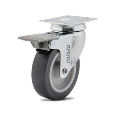 Imagem de Rodízio Linha BP Placa 3" 76mm Anti Risco Móveis 60kg Com Freio - Cols