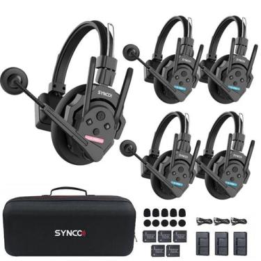 Imagem de Fone 5 Headset Sem fio Sistema Intercomunicador Synco XTALK XPRO 500M