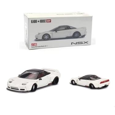 Imagem de MINI GT Collectibles Diecast Model Car Compatible with Honda NSX Kaido Works V2 White Limited Edition 1/64 Diecast Model Car Kaido House KHMG148