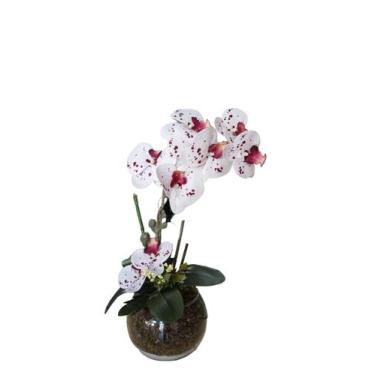 Imagem de Arranjo Vaso de Orquídea C/Pétalas de silicone - Eli Presentes e decor